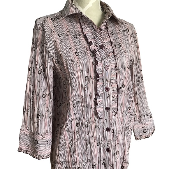 Tradition Tops - 4/$20💕 Vintage Western Style Tradition Country Collection Blouse Size 14